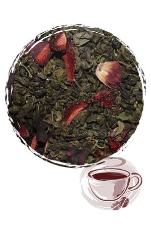 Зелений чай "Малина з вершками"